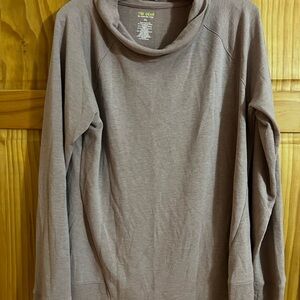 Tek Gear Mauve-Taupe Cowl Neck Pullover